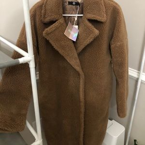 Missguided teddy coat size 2 (SOLD)